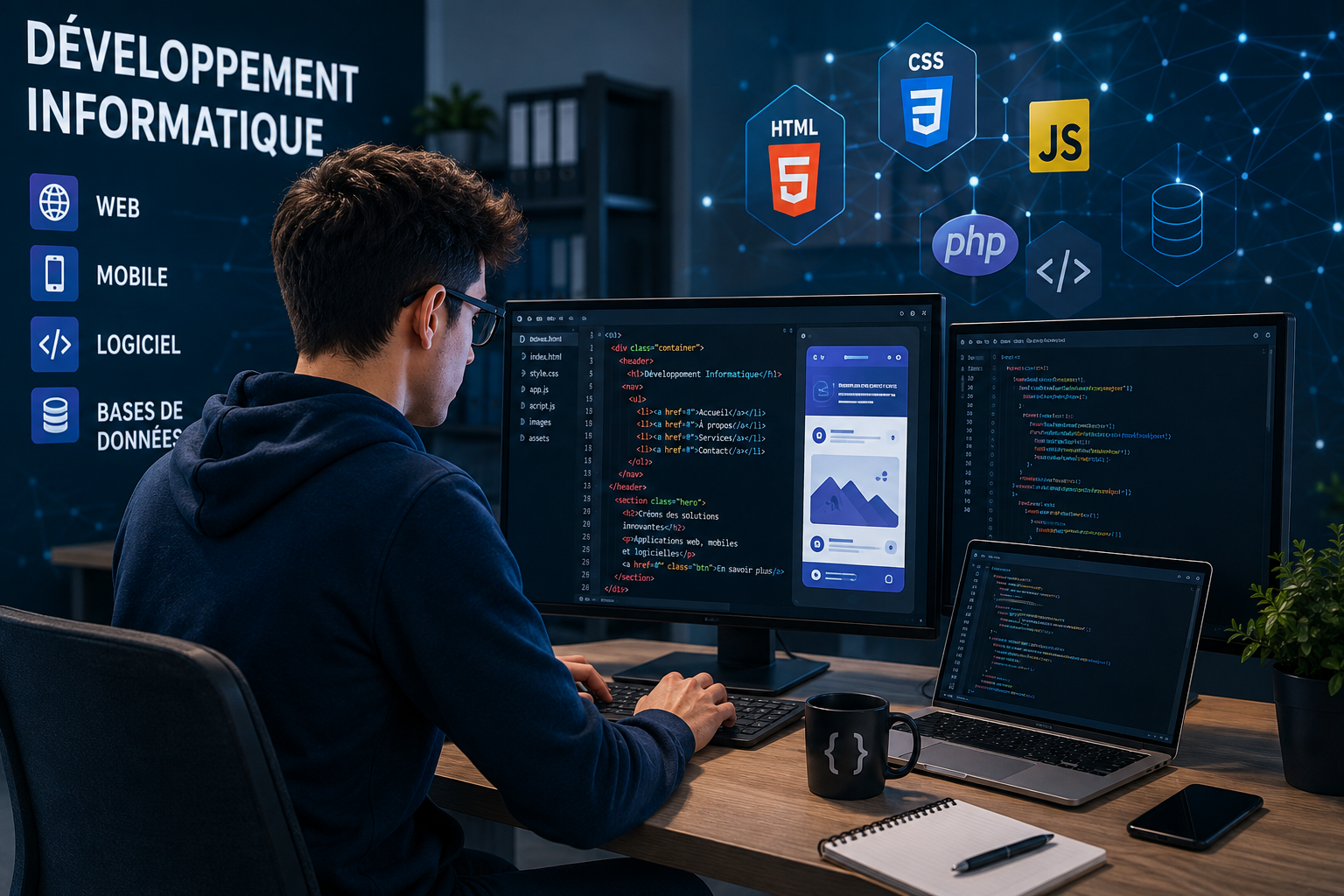 Étudiants en formation Développement Informatique